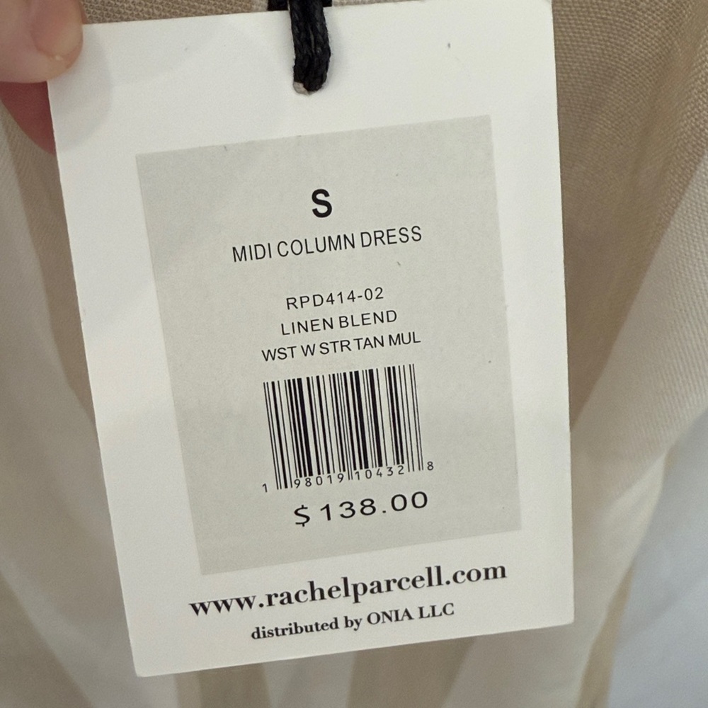 Rachel Parcell Midi stripe column Dress NWT tan and cream
Sz small - Picture 5 of 7